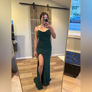 Le Chateau Dark Green Maxi Dress